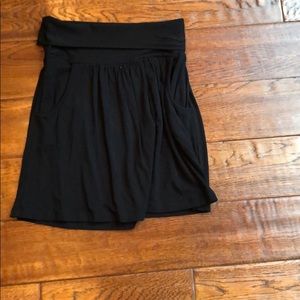 Black Jersey Mini Skirt